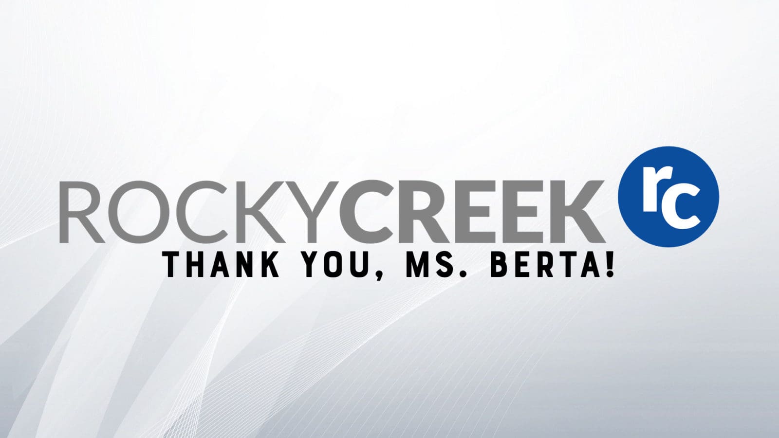 Thank You, Ms. Berta