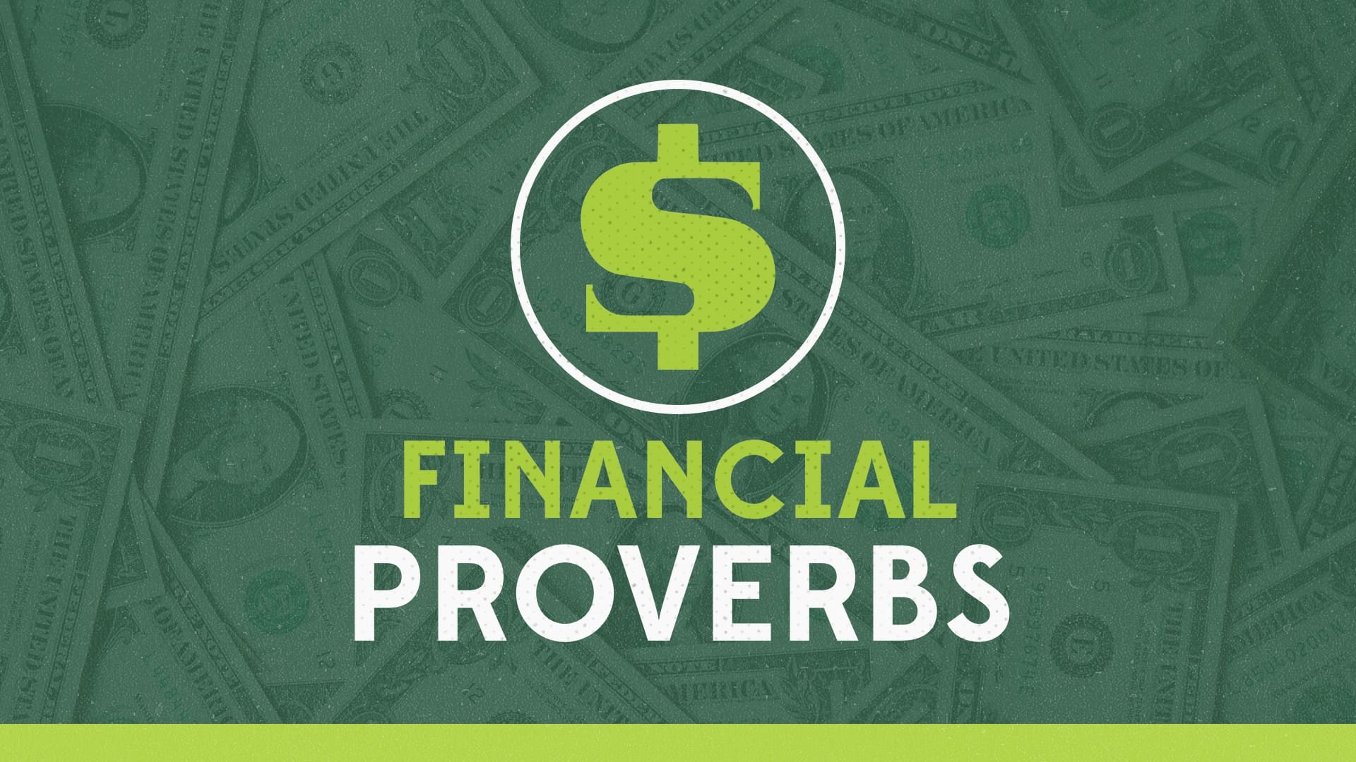 Financial Proverbs [Series Overview]